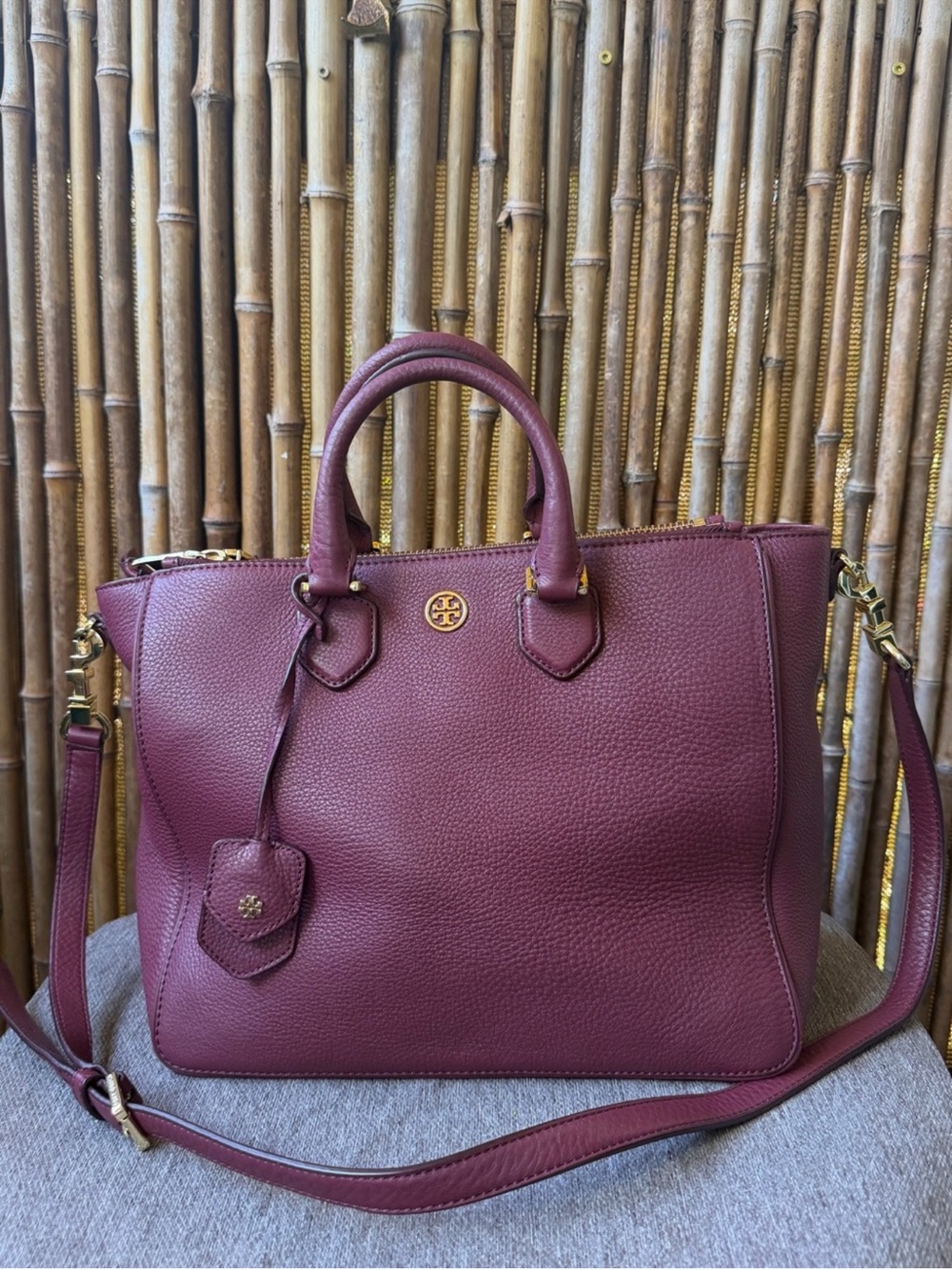 TORY BURCH Medium Leather Handle Bag